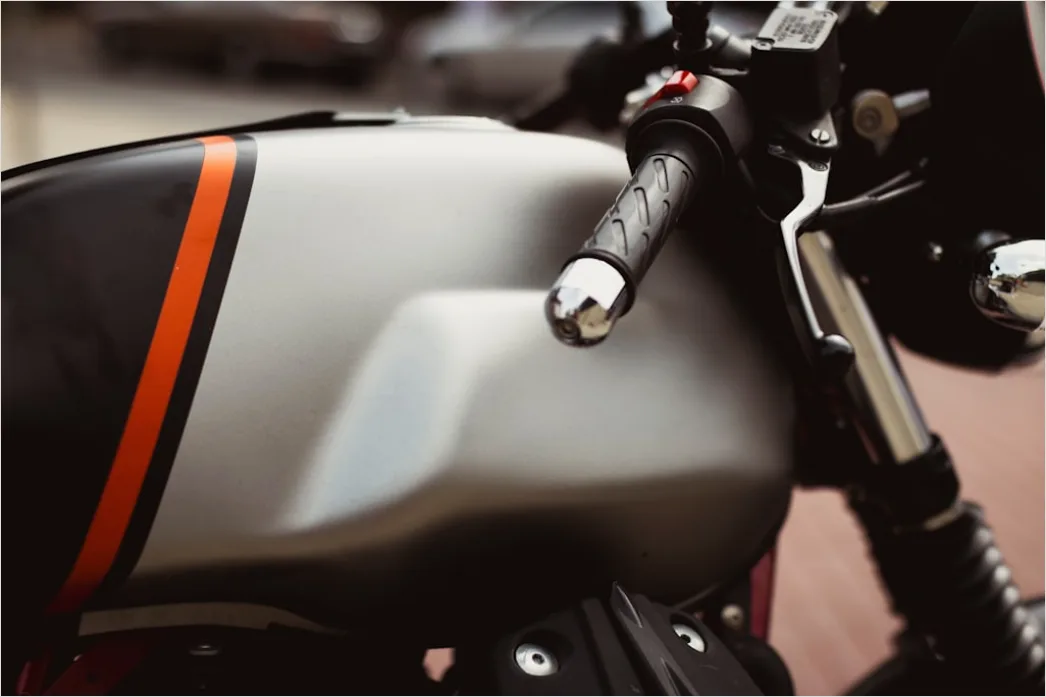 Detail Cafe Racer Custom Motorcycle Detail Close Up Number 3