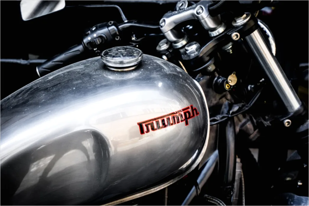 Detail Cafe Racer Custom Motorcycle Detail Close Up Number 8