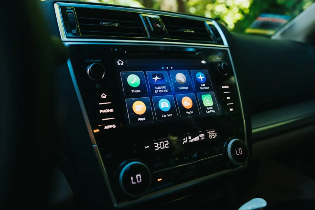 Detail Car Navigation System Touchscreen Close Up Number 11