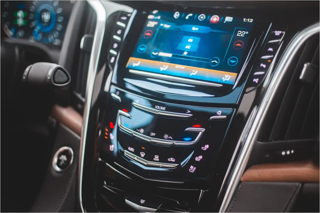 Detail Car Navigation System Touchscreen Close Up Number 2