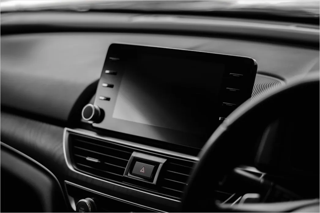 Detail Car Navigation System Touchscreen Close Up Number 3
