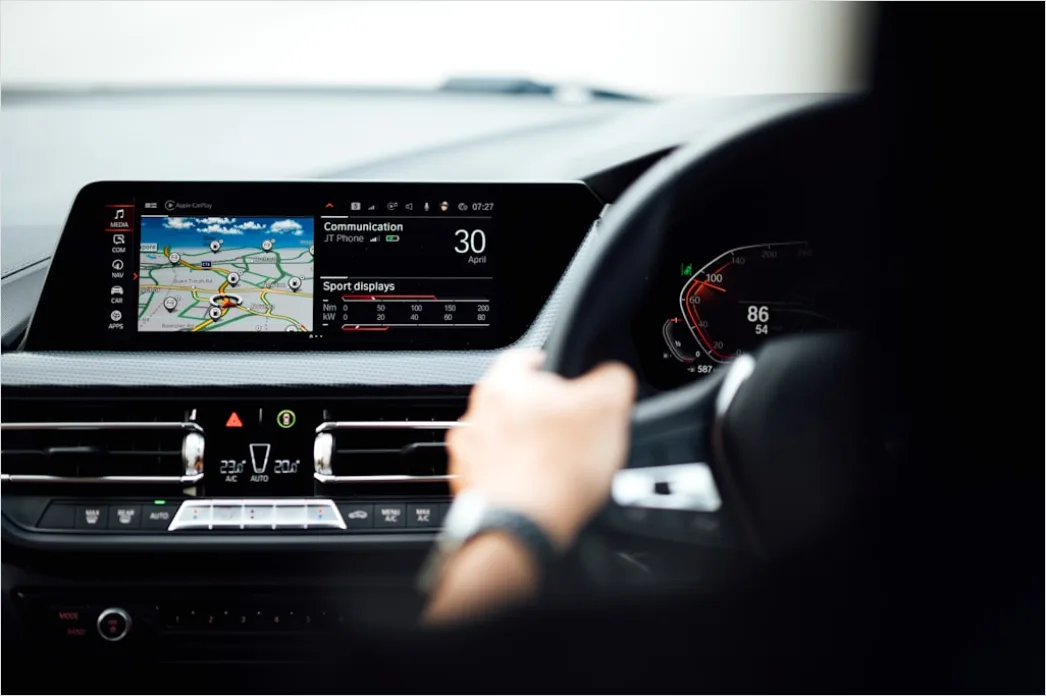 Detail Car Navigation System Touchscreen Close Up Number 5