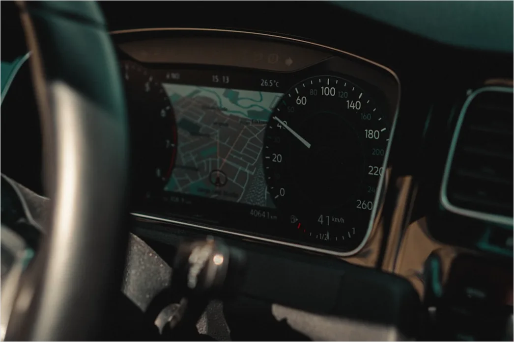 Detail Car Navigation System Touchscreen Close Up Number 6