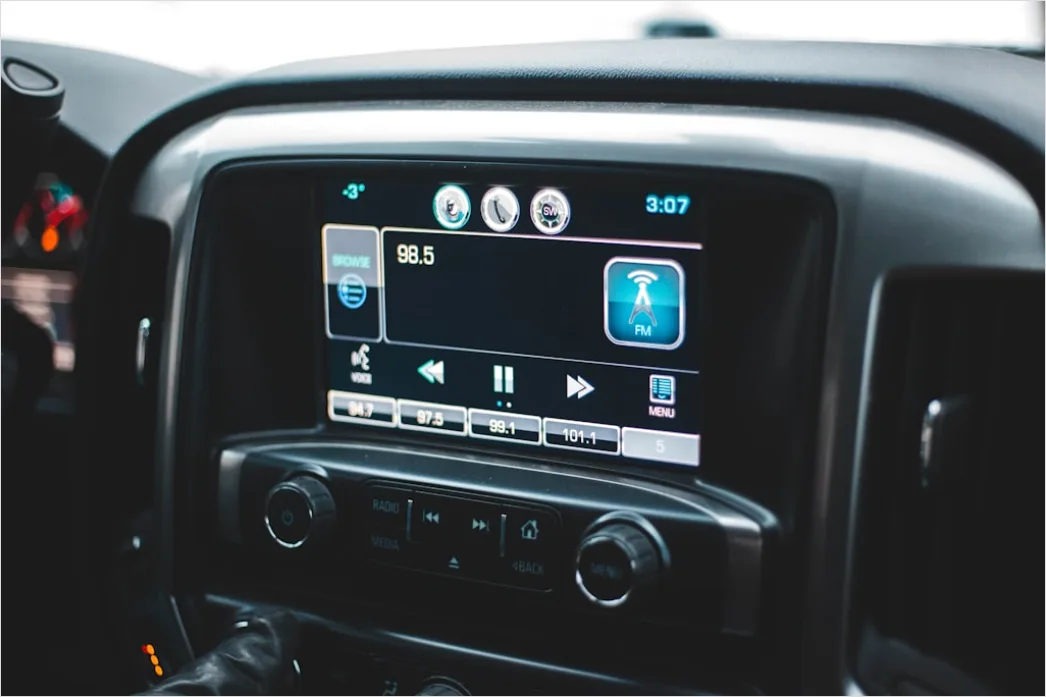 Detail Car Navigation System Touchscreen Close Up Number 8