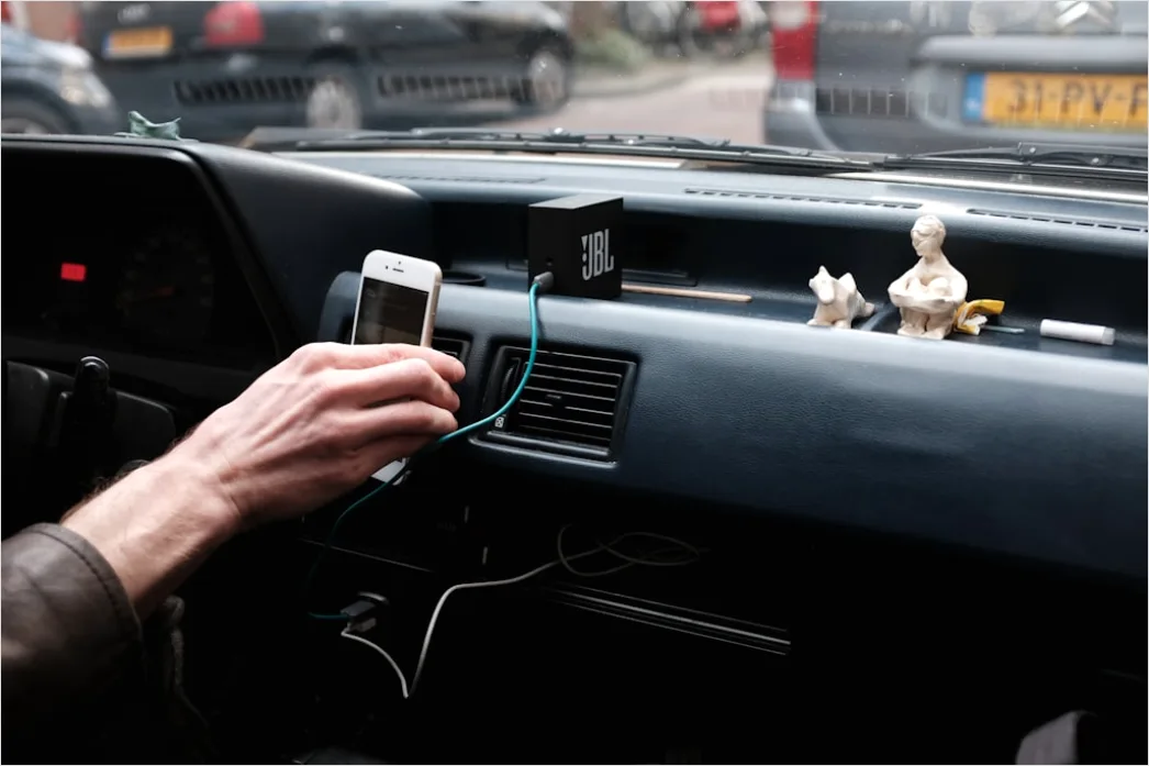 Car Wireless Charging Pad Interior Close Up 1458