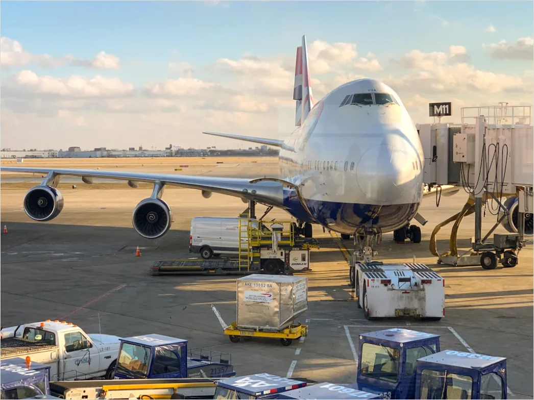 Cargo Airplane Loading Freight At Airport 828e