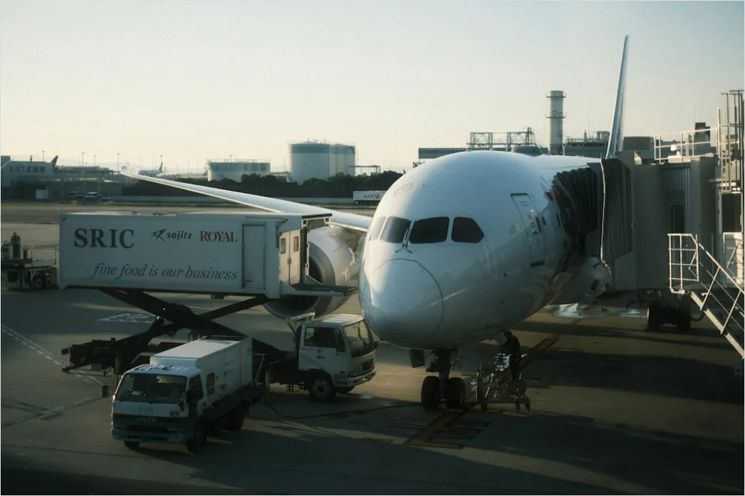 Detail Cargo Airplane Loading Freight At Airport Number 13