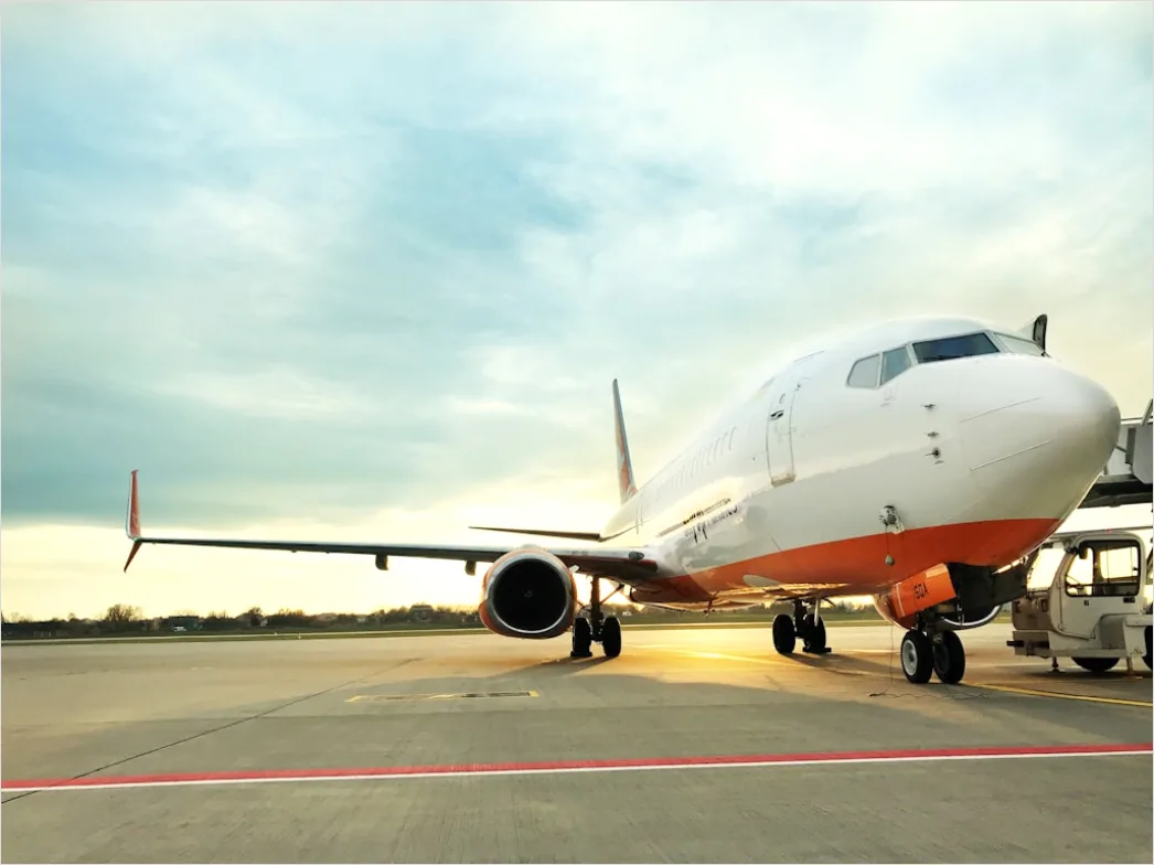 Detail Cargo Airplane Loading Freight At Airport Number 7