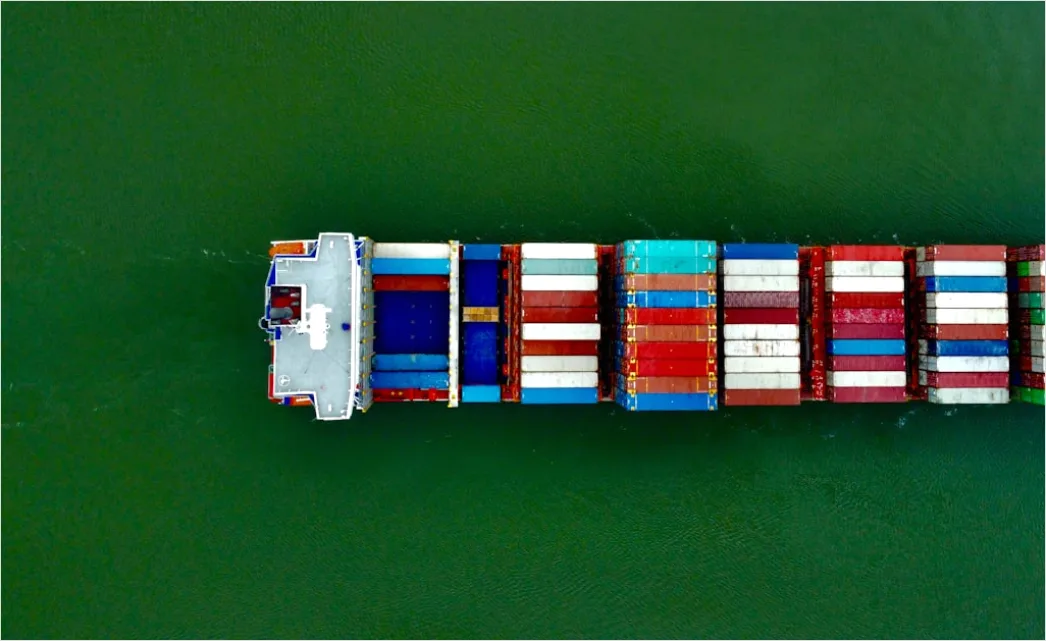 Detail Cargo Ship Deck Containers Stacked Aerial Number 15