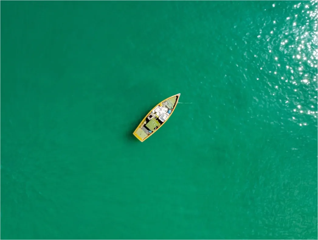 Cargo Vessel Navigating Open Sea Aerial View 8c57