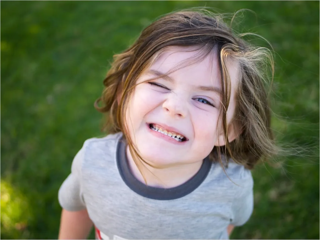 Detail Child Portrait Genuine Smile Natural Light Outdoor Number 2