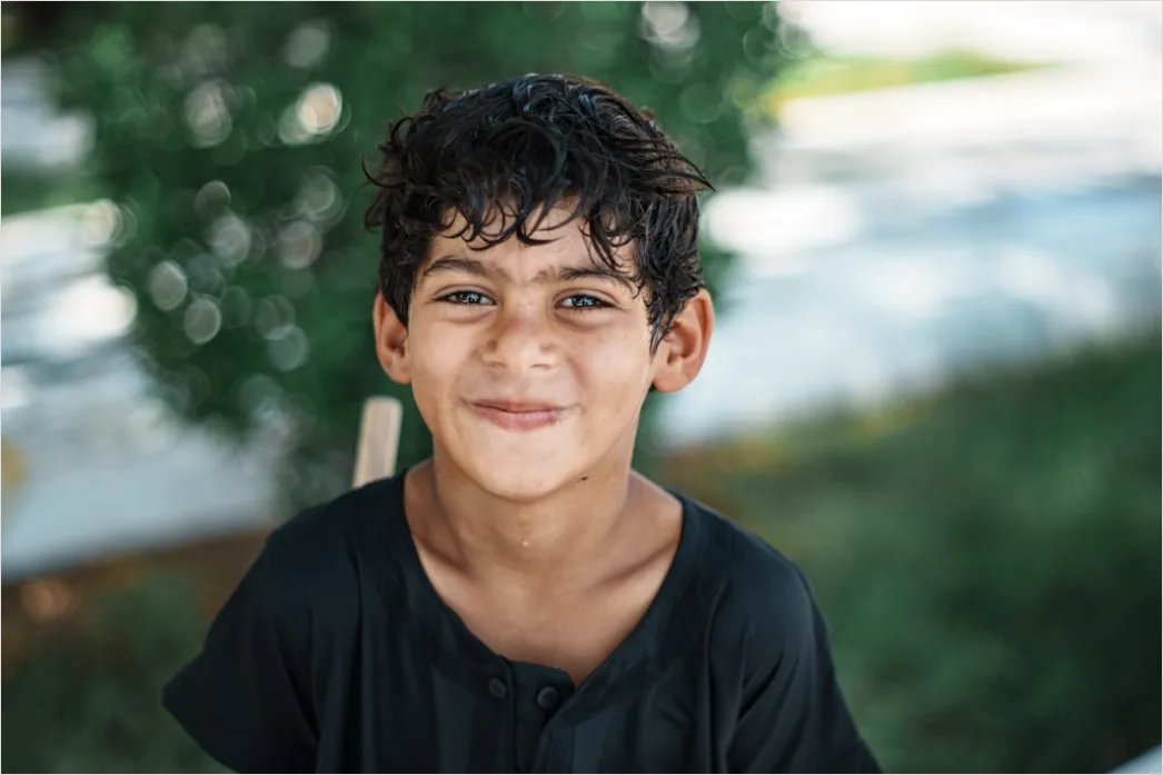 Detail Child Portrait Genuine Smile Natural Light Outdoor Number 17