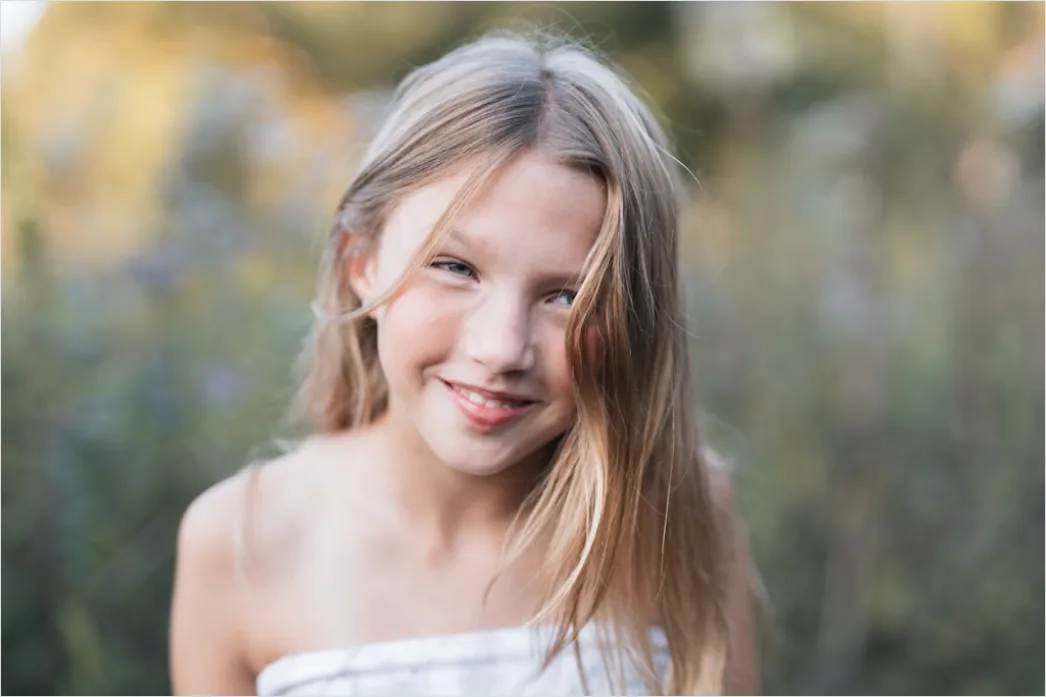 Detail Child Portrait Genuine Smile Natural Light Outdoor Number 9