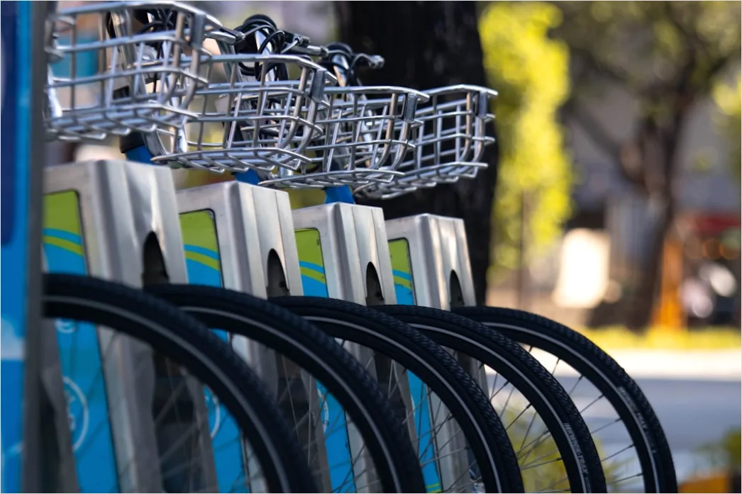 Detail City Bike Sharing Station Urban Environment Number 8