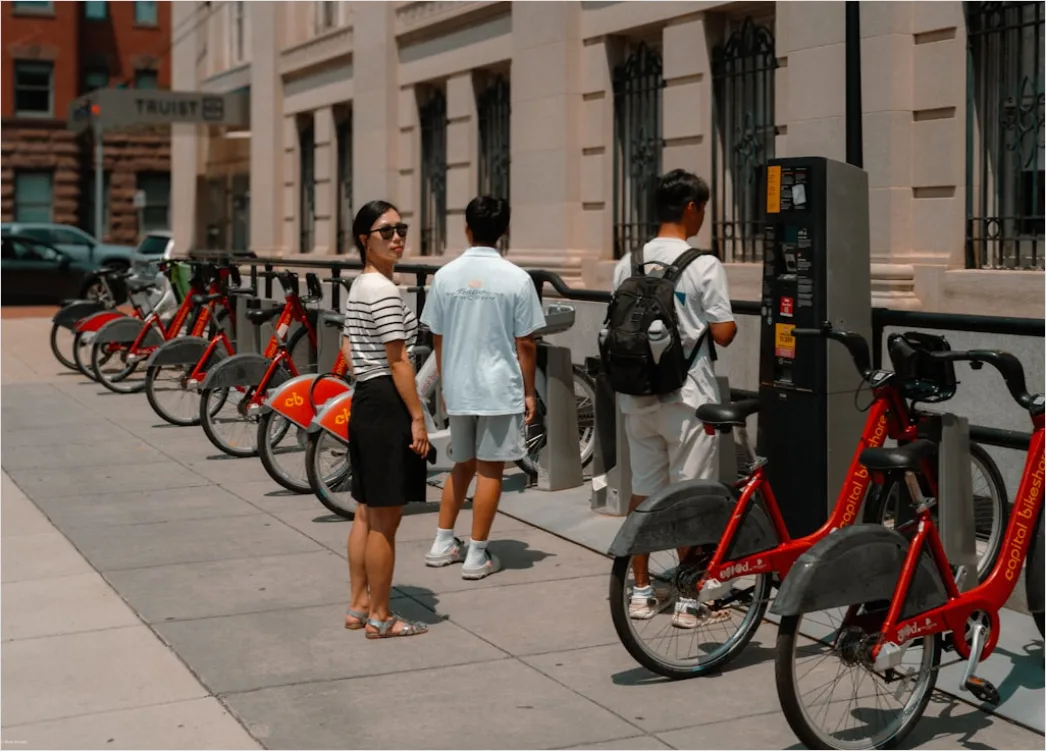Detail City Bike Sharing Station Urban Environment Number 9