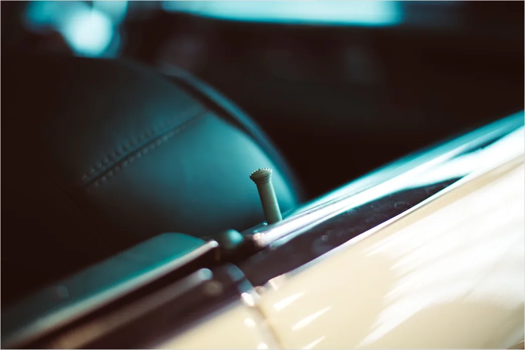 Detail Classic Car Chrome Bumper Detail Close Up Number 14