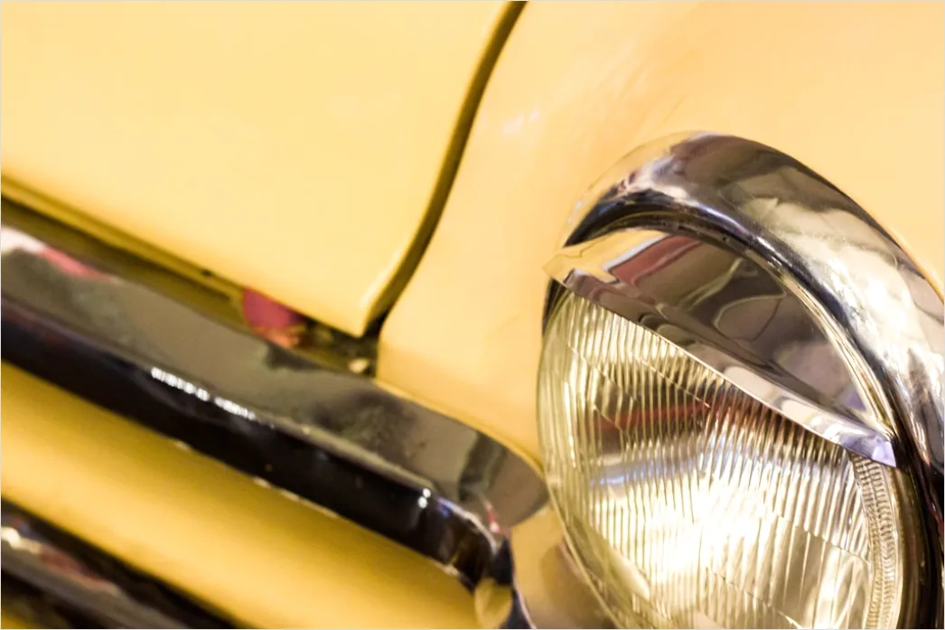 Detail Classic Car Chrome Bumper Detail Close Up Number 17