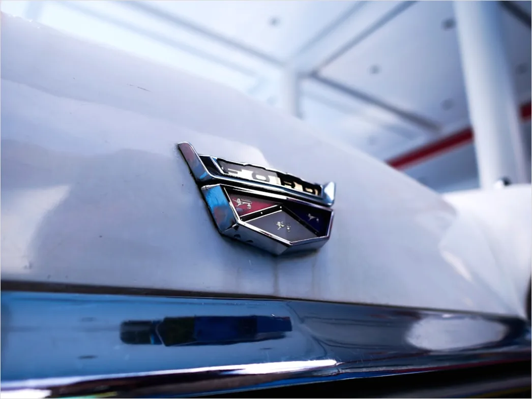 Detail Classic Car Chrome Bumper Detail Close Up Number 20