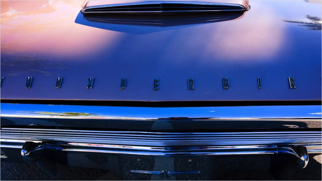 Detail Classic Car Chrome Bumper Detail Close Up Number 3