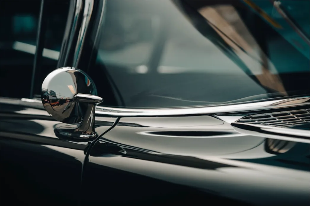 Detail Classic Car Chrome Bumper Detail Close Up Number 10