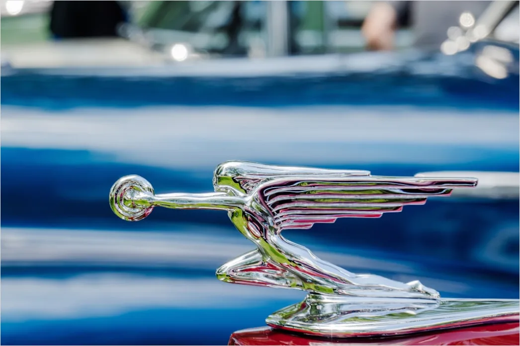 Detail Classic Car Hood Ornament Detail Close Up Number 11