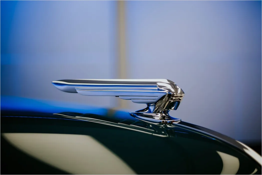 Detail Classic Car Hood Ornament Detail Close Up Number 16