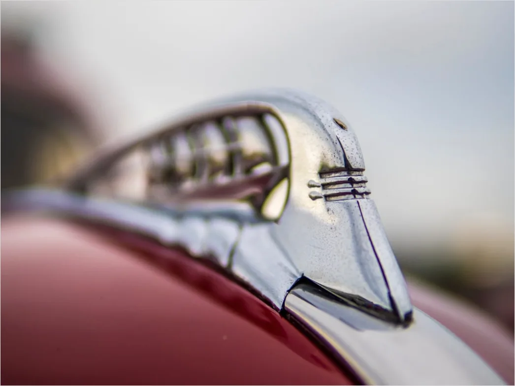 Detail Classic Car Hood Ornament Detail Close Up Number 5