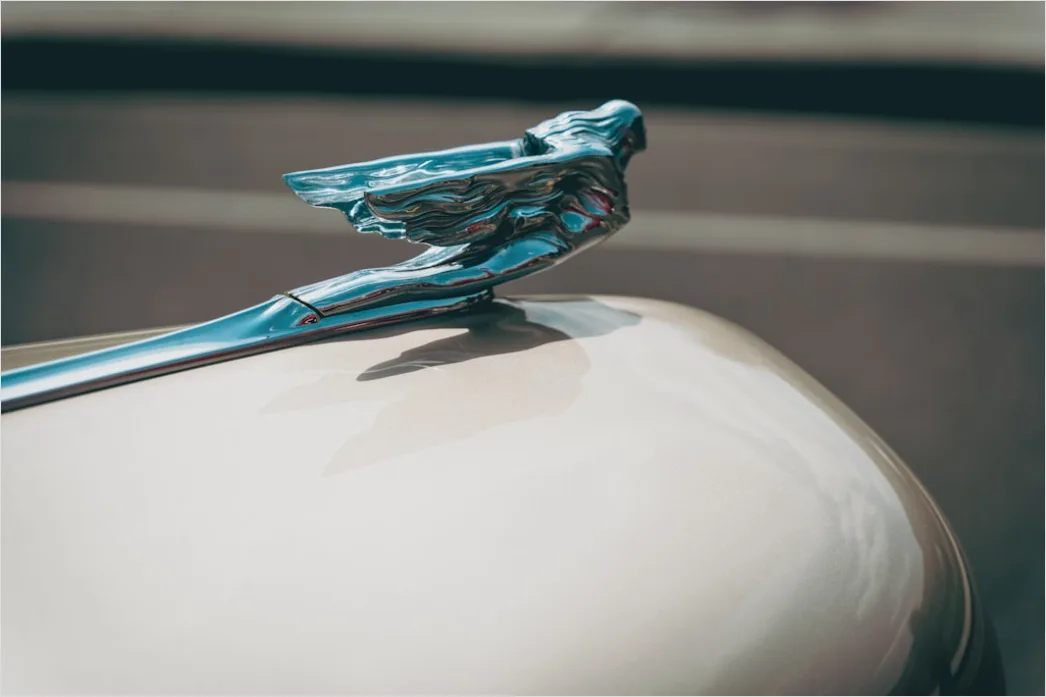 Detail Classic Car Hood Ornament Detail Close Up Number 6