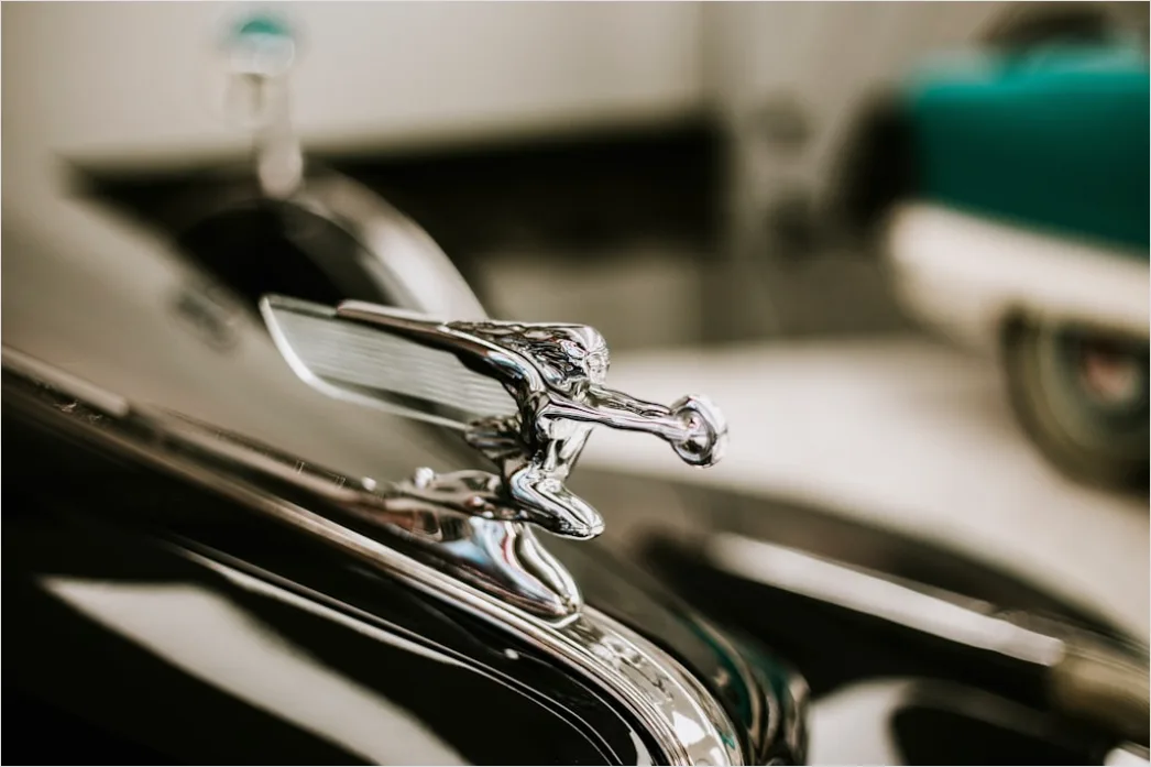 Detail Classic Car Hood Ornament Detail Close Up Number 9