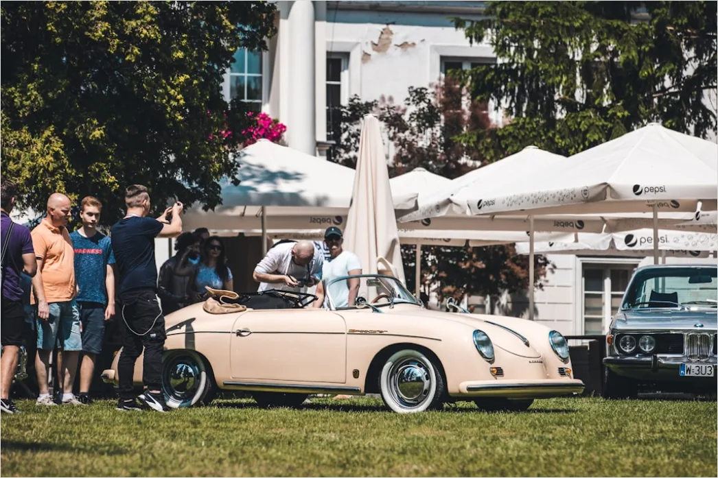 Classic Car Show Display Outdoor Sunny Day 3c03