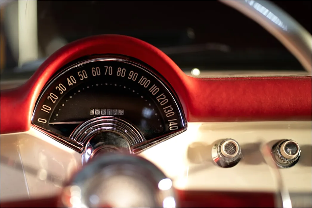 Detail Classic Car Speedometer Dashboard Detail Number 14