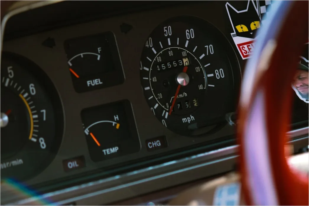 Detail Classic Car Speedometer Dashboard Detail Number 18