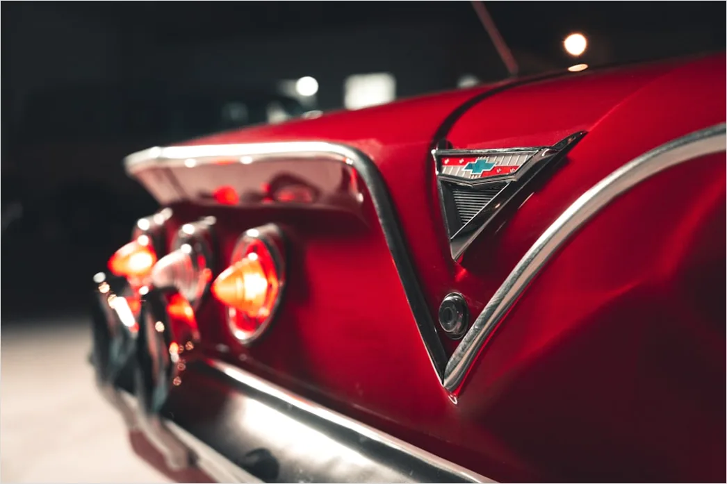 Detail Classic Car Tail Fin Detail Close Up Number 11