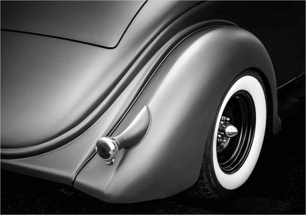 Detail Classic Car Tail Fin Detail Close Up Number 12