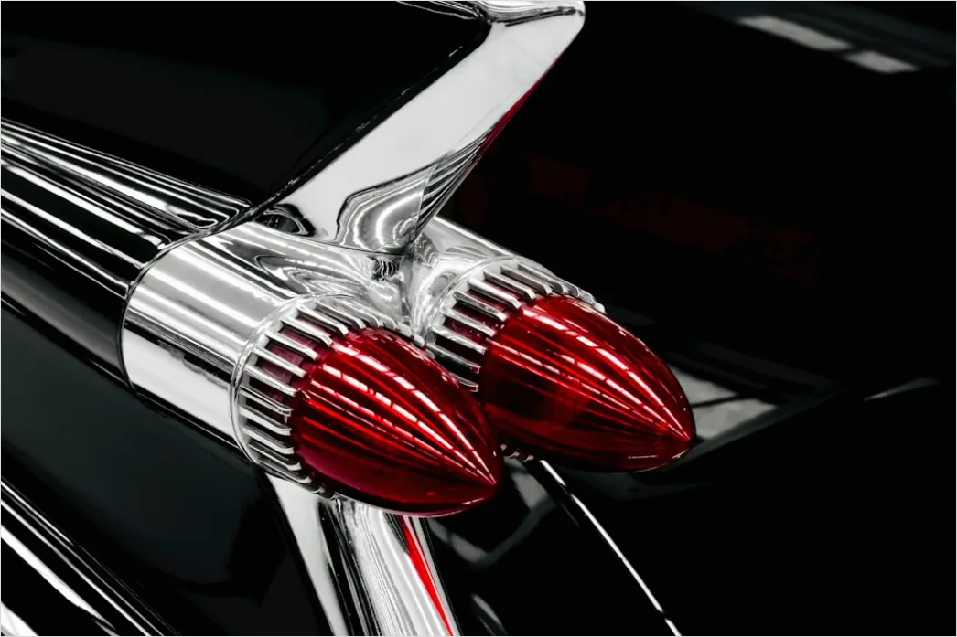 Detail Classic Car Tail Fin Detail Close Up Number 19