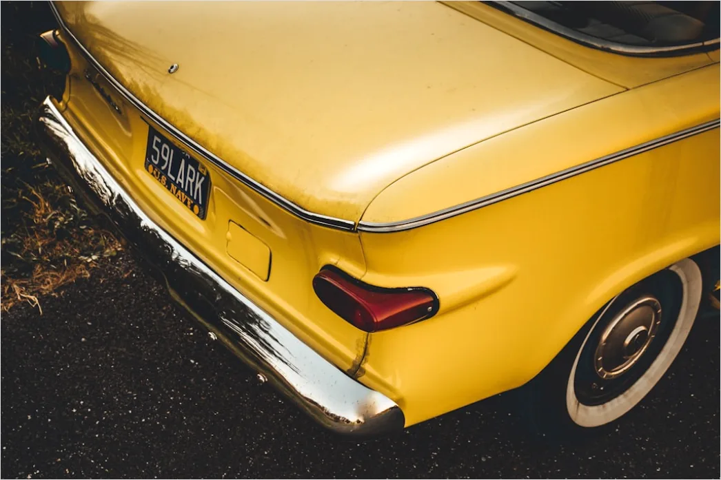 Detail Classic Car Tail Fin Detail Close Up Number 20
