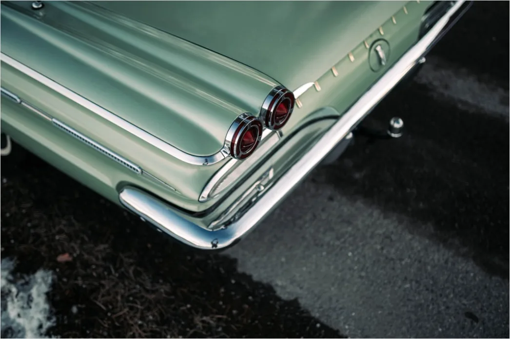 Detail Classic Car Tail Fin Detail Close Up Number 4