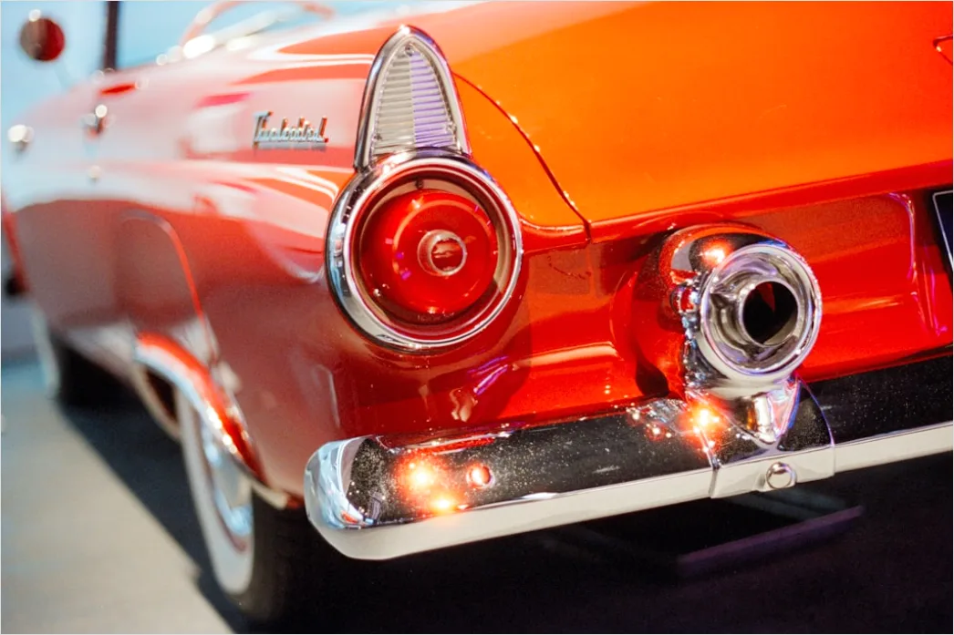 Detail Classic Car Tail Fin Detail Close Up Number 7