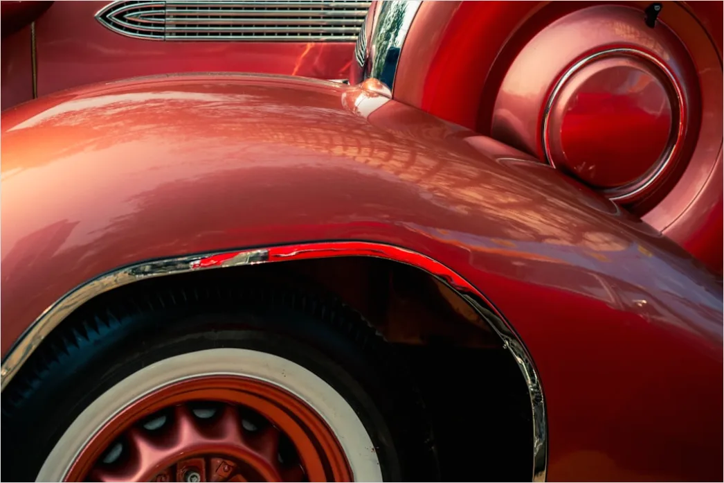 Detail Classic Car Tail Fin Detail Close Up Number 10