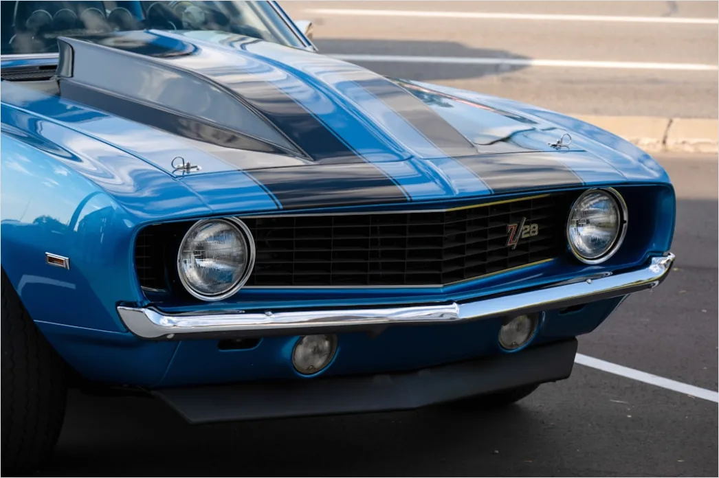 Classic Chevrolet Camaro Parked At Car Show 8083