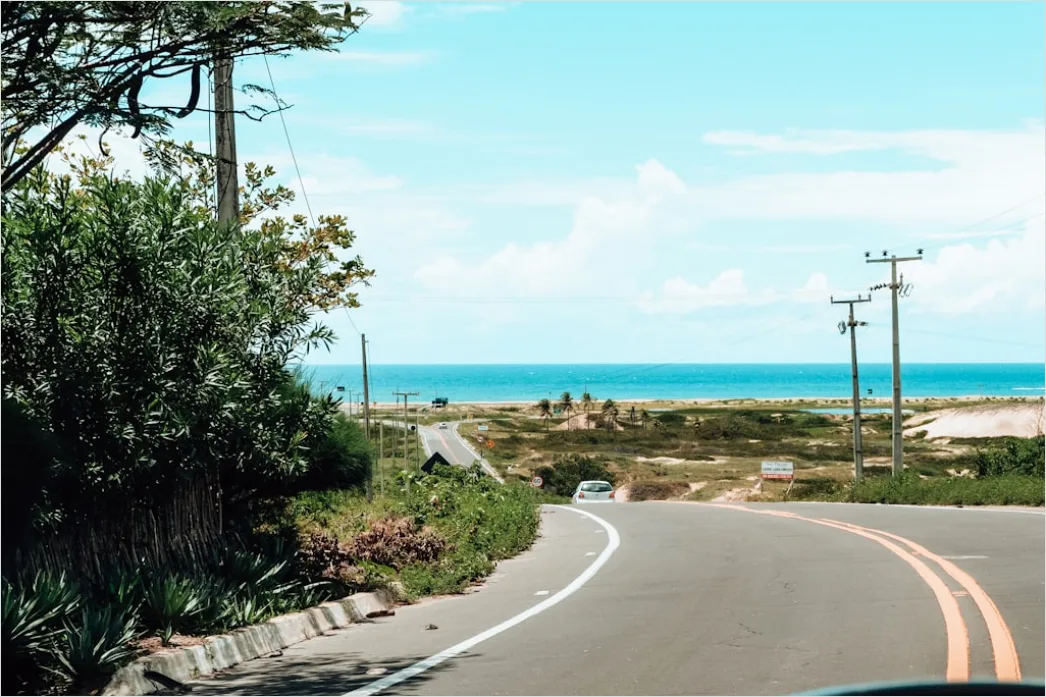 Detail Coastal Highway Driving Convertible Sea View Number 5