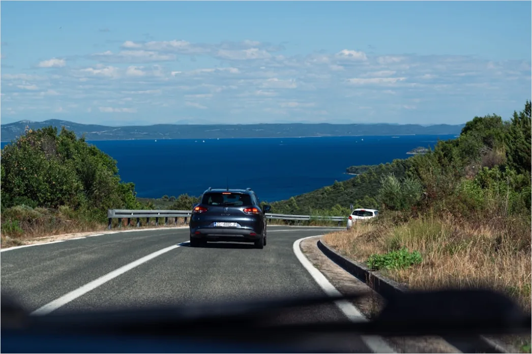Detail Coastal Highway Driving Convertible Sea View Number 8
