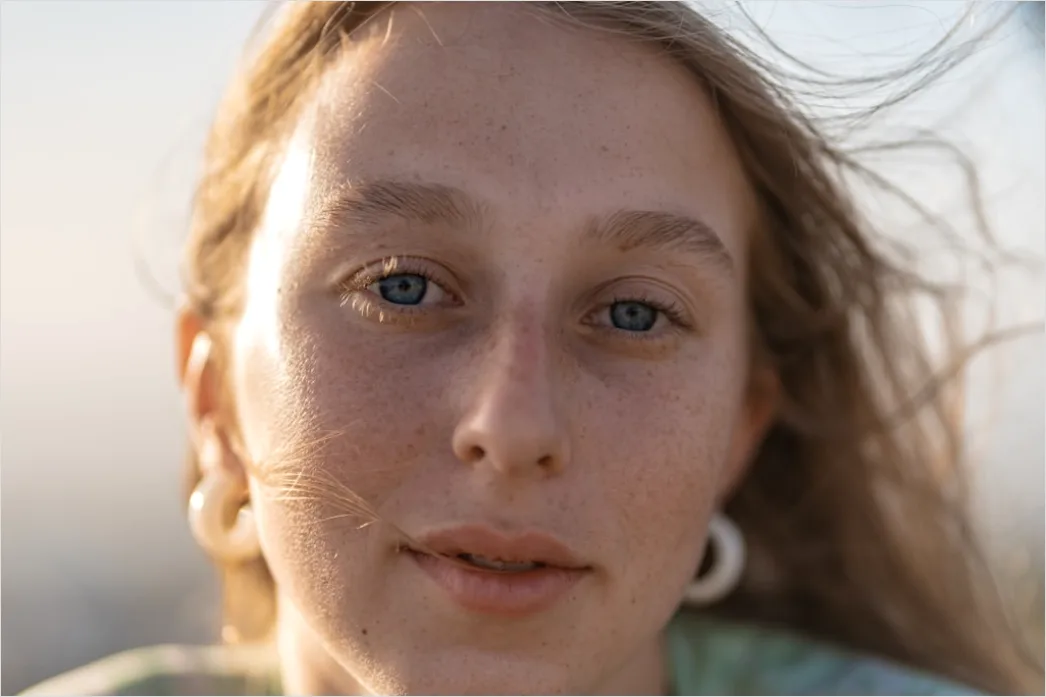 Detail Confident Woman Portrait Natural Light Close Up Number 3