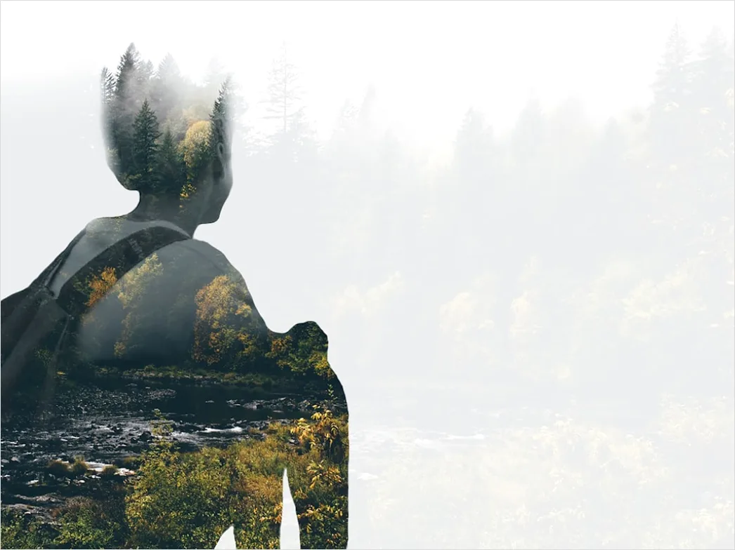 Creative Double Exposure Portrait Forest Silhouette 5877