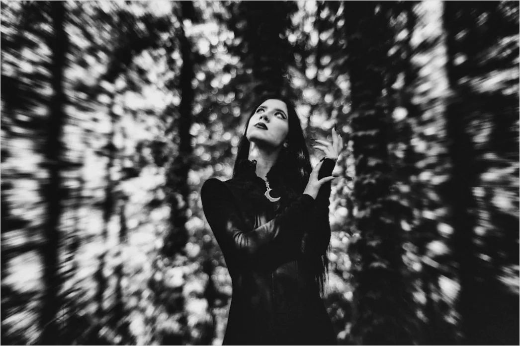 Detail Creative Double Exposure Portrait Forest Silhouette Number 4