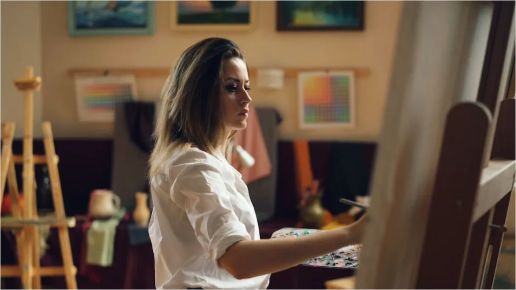 Detail Creative Woman Portrait Artist Studio Environment Number 16