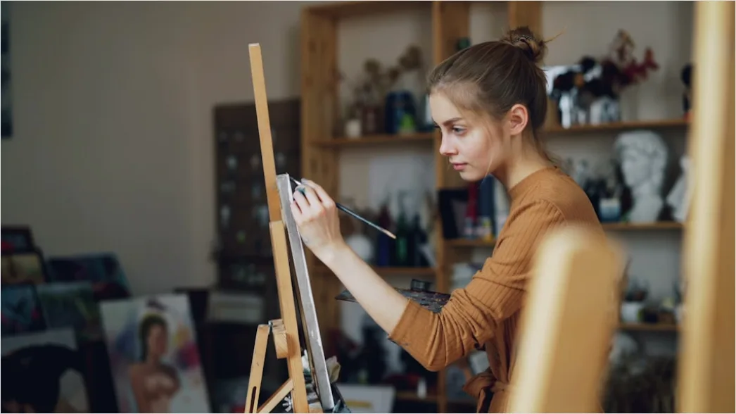 Detail Creative Woman Portrait Artist Studio Environment Number 8