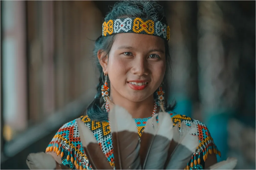 Detail Cultural Dance Performer Portrait Traditional Costume Number 5