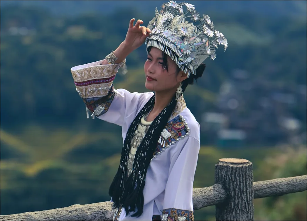 Detail Cultural Dance Performer Portrait Traditional Costume Number 10