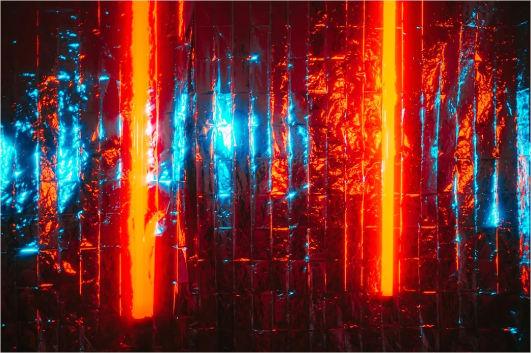 Detail Cyber Abstraktion Hintergrund Neon Gitter Dunkel Number 3